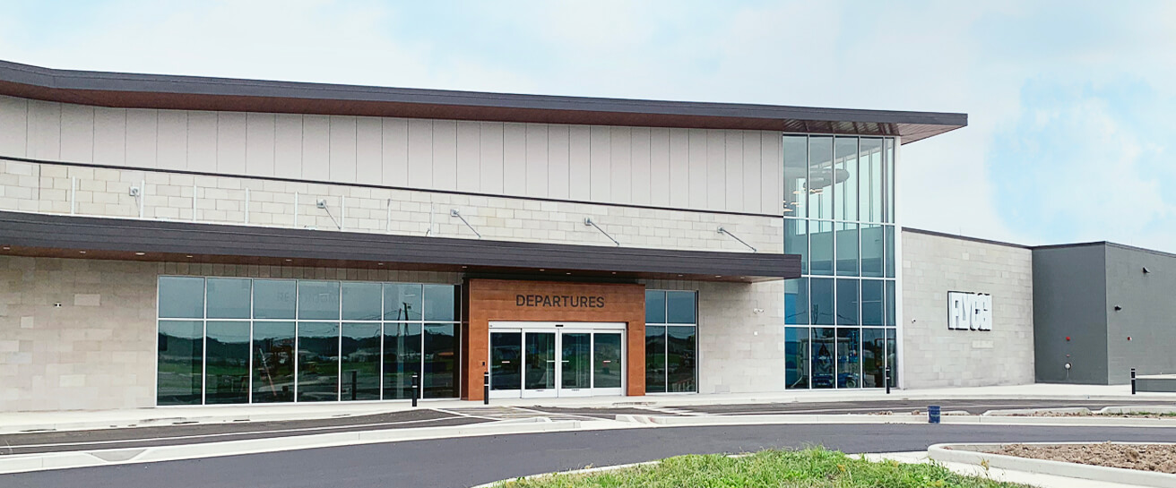 Exterior of Cape Girardeau Regional Airport's new terminal.